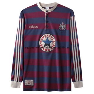 Nuevo 2ª Manga Larga Newcastle United Retro 1995 1997 Rojo Baratas