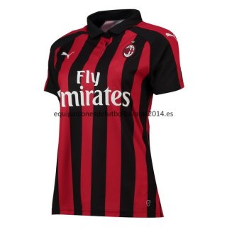 Nuevo Camisetas Mujer AC Milan 1ª Liga 18/19 Baratas