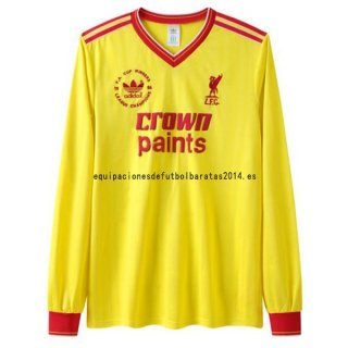 Nuevo Camiseta 3ª Liga Manga Larga Liverpool Retro 1985/1986 Baratas