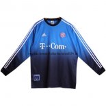 Nuevo Portero Camiseta Manga Larga Bayern Múnich Retro 2002 2003 Azul Baratas