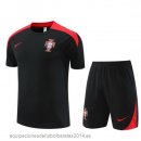 Nuevo Entrenamiento Conjunto Completo Niños Portugal 2024 Negro Rojo Baratas Nuevo Entrenamiento Conjunto Completo Niños Portugal 2024 Negro Rojo Baratas