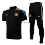 Nuevo Conjunto Completo Polo Manchester United 22/23 Negro Amarillo Baratas