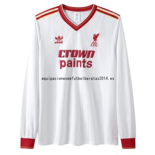 Nuevo Camiseta 2ª Liga Manga Larga Liverpool Retro 1985/1986 Baratas