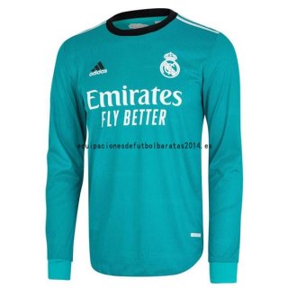 Nuevo Camiseta 3ª Liga Manga Larga Real Madrid 21/22 Baratas