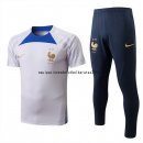Nuevo Entrenamiento Conjunto Completo Francia 2022 Blanco I Azul Baratas