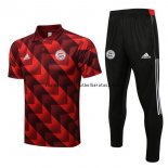 Nuevo Conjunto Completo Polo Bayern Múnich 22/23 Rojo Negro Baratas