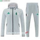 Nuevo Conjunto Completo Chaqueta Con Capucha Argelia 2026 Gris Baratas