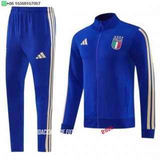 Nuevo Conjunto Completo Ropa Deportiva Con Cremallera Larga Italia 2026 Azul Amarillo Baratas