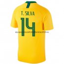 Nuevo Camisetas Brasil 1ª Equipación 2018 T.Silva Baratas