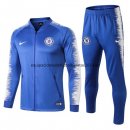 Nuevo Camisetas Chaqueta Conjunto Completo Chelsea Ninos Blanco Azul Claro Liga 18/19 Baratas