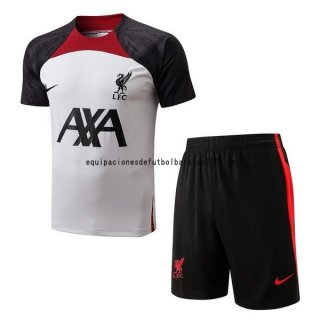Nuevo Entrenamiento Conjunto Completo Liverpool 22/23 Blanco Rojo Negro Baratas