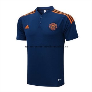 Nuevo Polo Manchester United 2022 2023 Azul Naranja Baratas