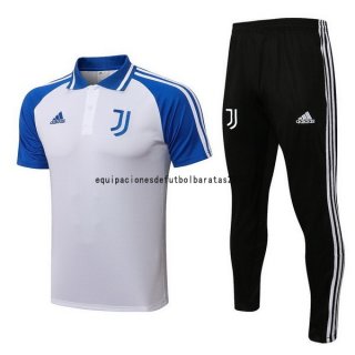 Nuevo Conjunto Completo Polo Juventus 21/22 Blanco Azul Negro Baratas