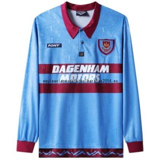 Nuevo 2ª Manga Larga West Ham United Retro 1995 1997 Azul Baratas