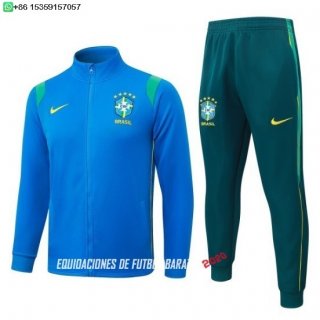 Nuevo Conjunto Completo Ropa Deportiva Con Cremallera Larga Brasil 2026 Azul Verde Baratas