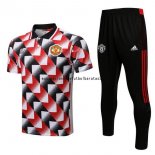 Nuevo Conjunto Completo Polo Manchester United 22/23 Rojo Blanco Negro Baratas
