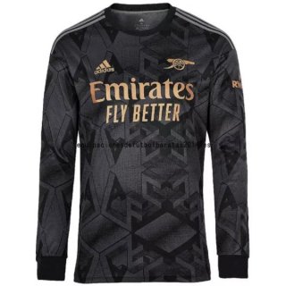 Nuevo Tailandia 2ª Manga Larga Arsenal 2022 2023 Negro Baratas