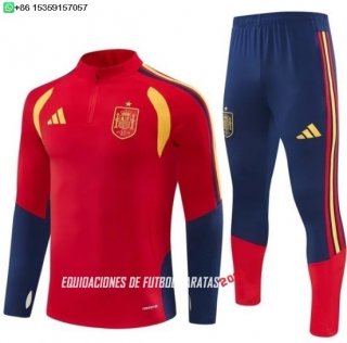 Nuevo Conjunto Completo Sudadera Entrenamiento España 2026 Rojo Azul Baratas