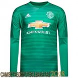 Nuevo Portero Camisetas Manga Larga Manchester United Verde Liga 18/19 Baratas