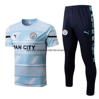 Nuevo Entrenamiento Conjunto Completo Manchester City 22/23 Azul Baratas