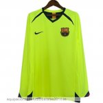 Nuevo 2ª Manga Larga Barcelona Retro 2005 2006 Amarillo Baratas Nuevo 2ª Manga Larga Barcelona Retro 2005 2006 Amarillo Baratas
