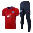 Nuevo Camisetas Entrenamiento Conjunto Completo Paris Saint Germain 20/21 Rojo Negro Baratas