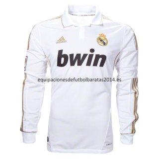 Nuevo Camisetas Manga Larga Real Madrid 1ª Equipación Retro 2011/12 Baratas