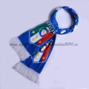 Bufanda Futbol Italia Tejidas Azul Blanco