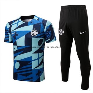 Nuevo Entrenamiento Conjunto Completo Inter Milán 2022 2023 Azul Negro Baratas
