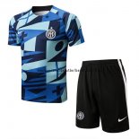 Nuevo Entrenamiento Conjunto Completo Inter Milán 22/23 Azul Verde Negro Baratas