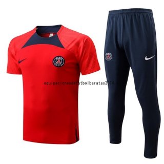 Nuevo Entrenamiento Conjunto Completo Paris Saint Germain 22/23 Rojo Azul Baratas
