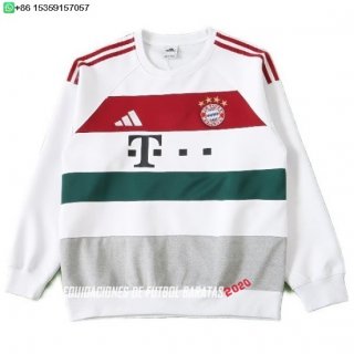 Nuevo Sudaderas Con Capucha Bayern Múnich 25/26 Blanco Rojo Baratas