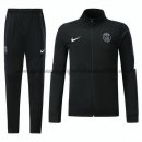 Nuevo Camisetas Chaqueta Conjunto Completo Paris Saint Germain Ninos Negro Liga Europa 17/18 Baratas