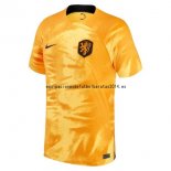 Nuevo 1ª Camiseta Países Bajos 2022 Amarillo Baratas