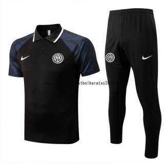 Nuevo Conjunto Completo Polo Inter Milán 22/23 Negro Gris Baratas