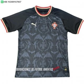 Nuevo Tailandia Especial Camiseta Portugal 2026 Negro Amarillo Rojo Baratas