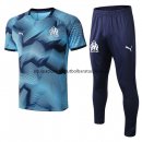 Nuevo Camisetas Marseille Conjunto Completo Entrenamiento 18/19 Azul Baratas