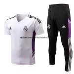 Nuevo Entrenamiento Conjunto Completo Real Madrid 22/23 Blanco Negro Purpura Baratas