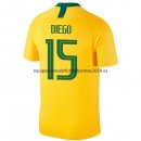 Nuevo Camisetas Brasil 1ª Equipación 2018 Diego Baratas