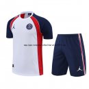 Nuevo Entrenamiento Conjunto Completo Paris Saint Germain 22/23 Blanco Rojo Azul Baratas