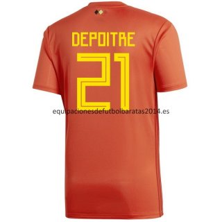 Nuevo Camisetas Belgica 1ª Liga Equipación 2018 Depoitre Baratas