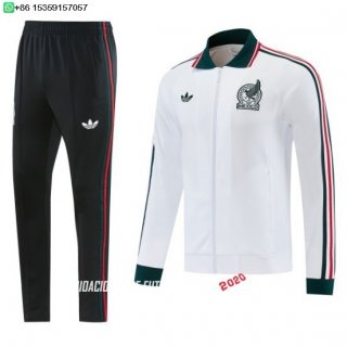 Nuevo Conjunto Completo Ropa Deportiva Con Cremallera Larga México 2026 Blanco Baratas