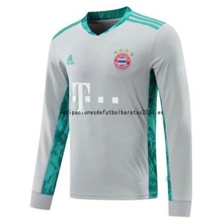 Nuevo Camisetas Manga Larga Portero Bayern Múnich 20/21 Gris Baratas