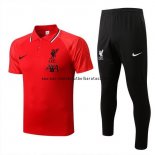 Nuevo Conjunto Completo Polo Liverpool 22/23 Rojo I Negro Baratas