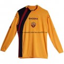 Nuevo 3ª Camiseta Manga Larga As Roma Retro 2005 2006 Amarillo Baratas