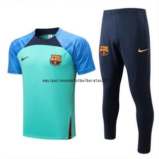 Nuevo Entrenamiento Conjunto Completo Barcelona 22/23 Azul I Verde Baratas