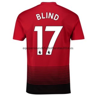 Nuevo Camisetas Manchester United 1ª Liga 18/19 Blind Baratas