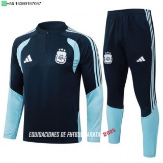 Nuevo Conjunto Completo Sudadera Entrenamiento Argentina 2026 Azul Marino Baratas
