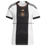 Nuevo 1ª Camiseta Mujer Alemania 2022 Blanco Negro Baratas