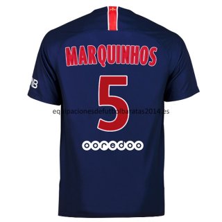Nuevo Camisetas Paris Saint Germain 1ª Liga 18/19 Marquinhos Baratas